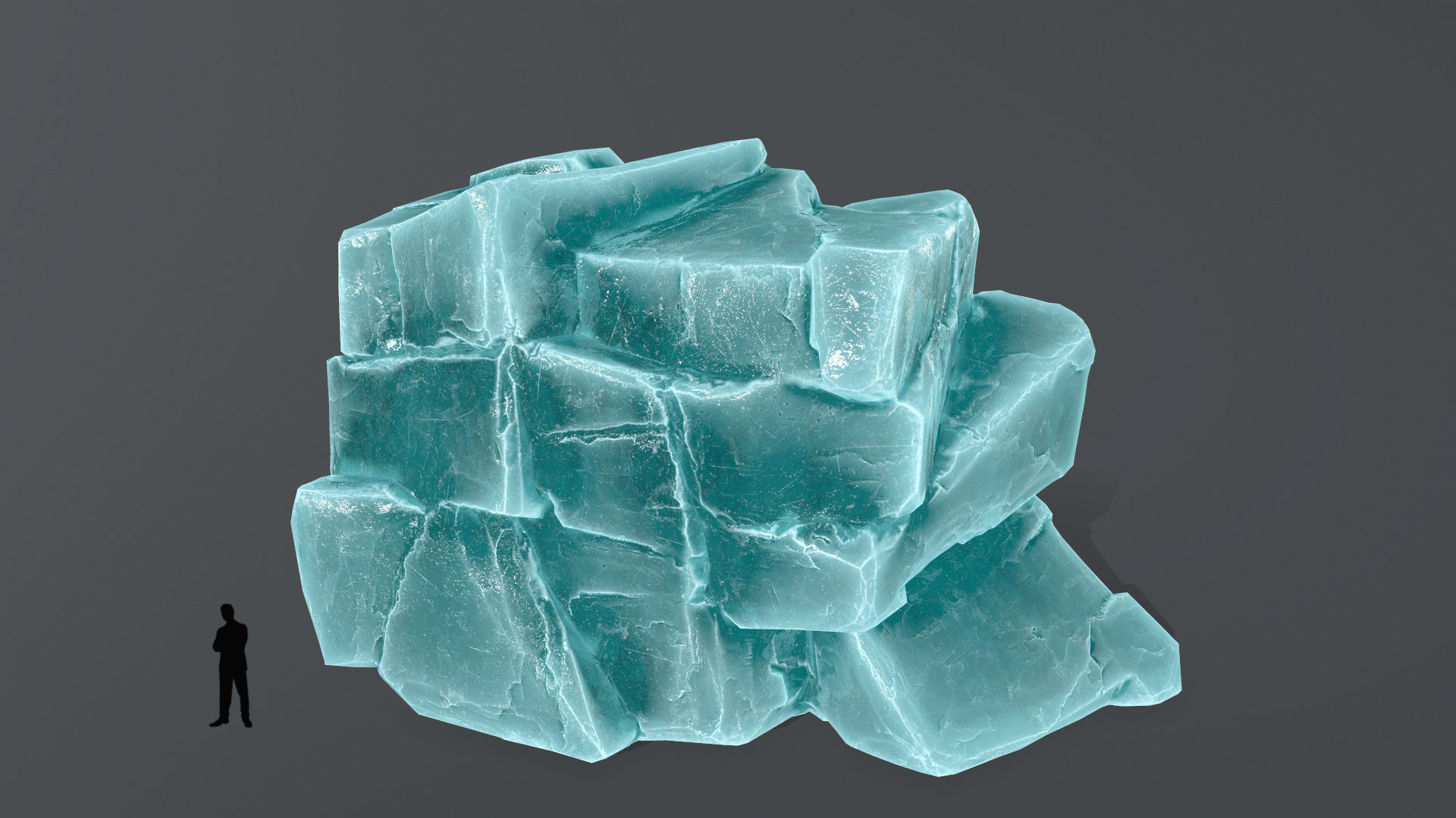 ice rocks Low-poly 3D model_1