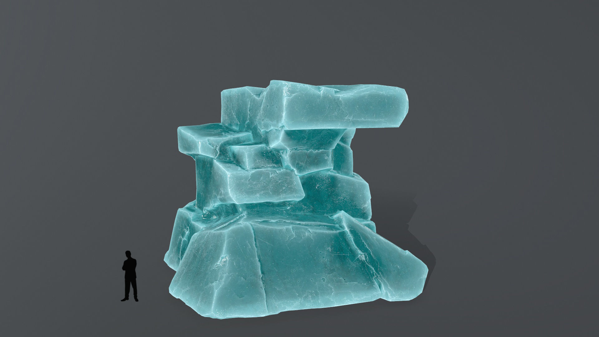 ice rocks Low-poly 3D model_6