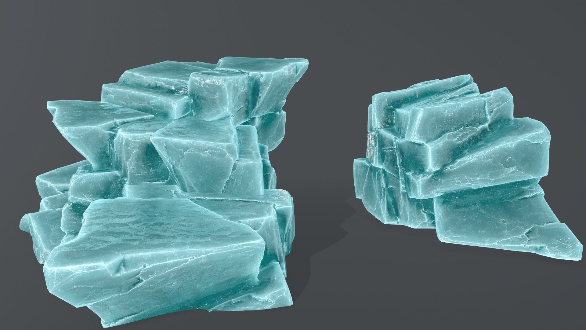 ice rocks Low-poly 3D model_17