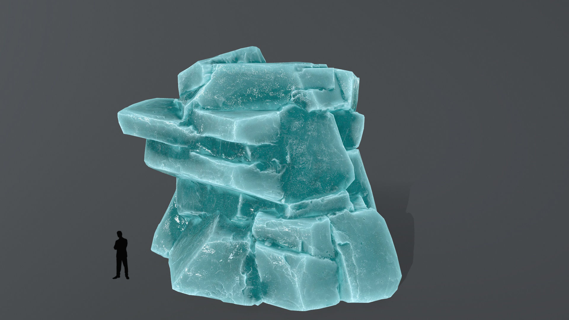 ice rocks Low-poly 3D model_3