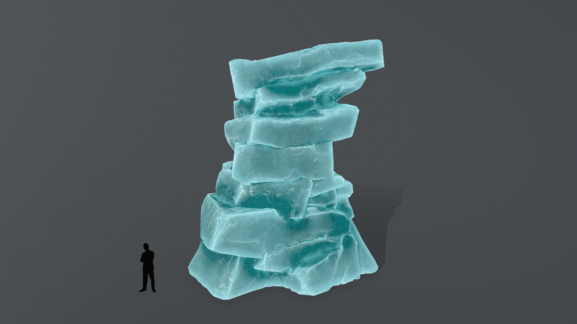 ice rocks Low-poly 3D model_5