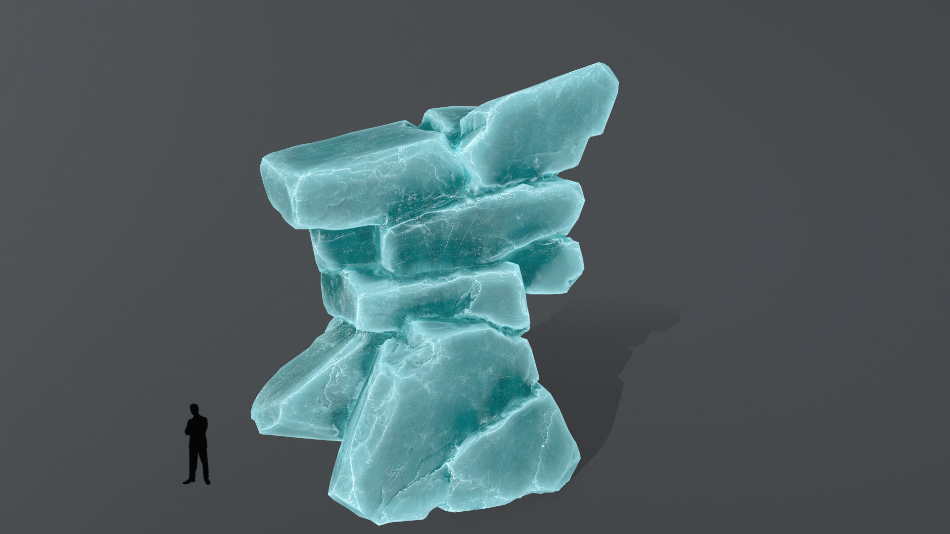 ice rocks Low-poly 3D model_7