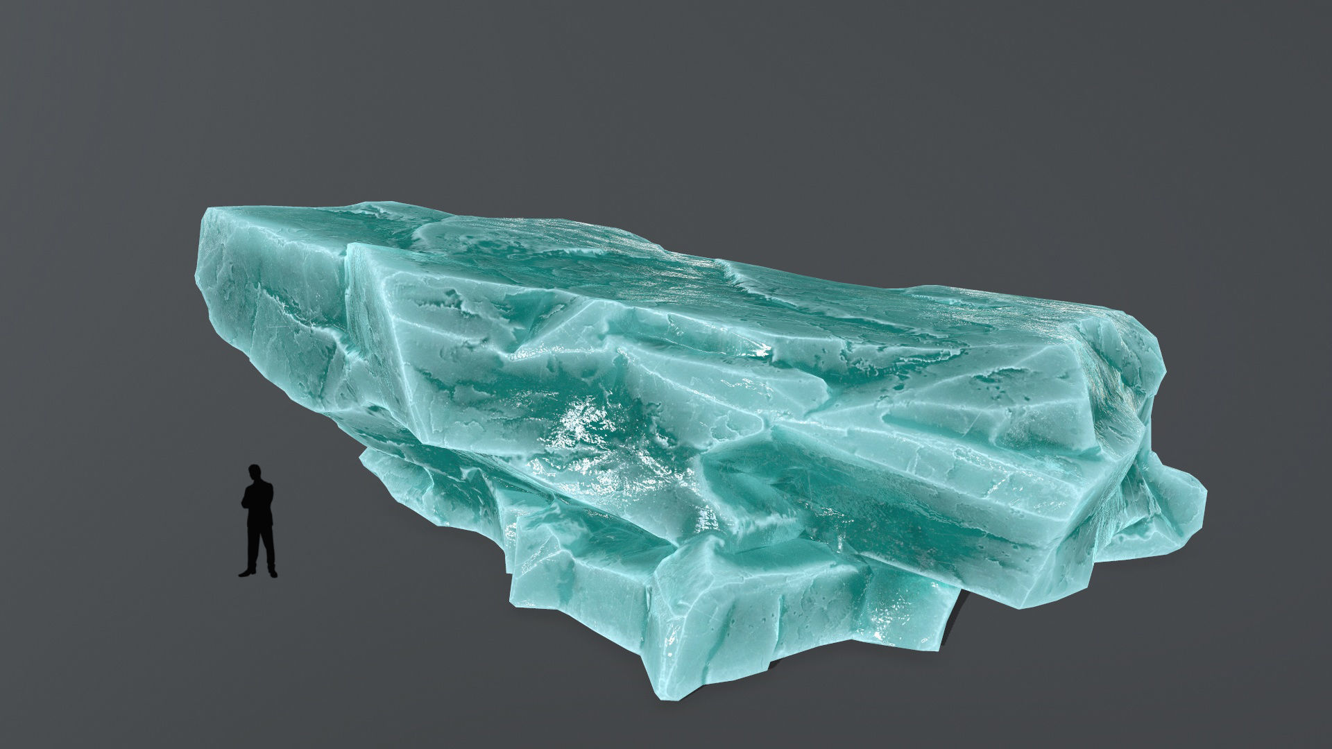 ice rocks Low-poly 3D model_4