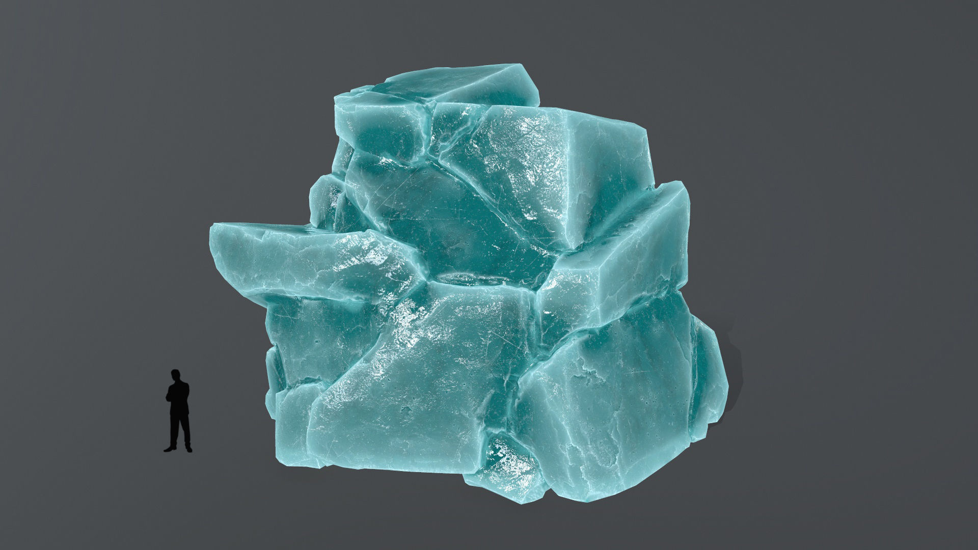 ice rocks Low-poly 3D model_2