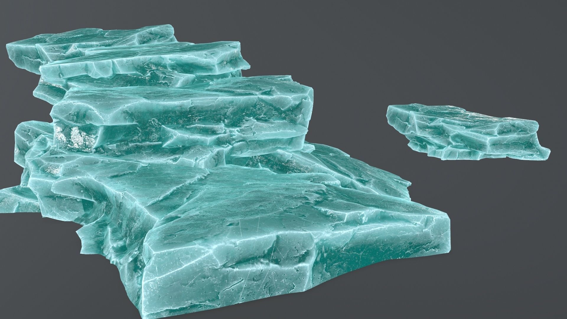ice rocks Low-poly 3D model_15