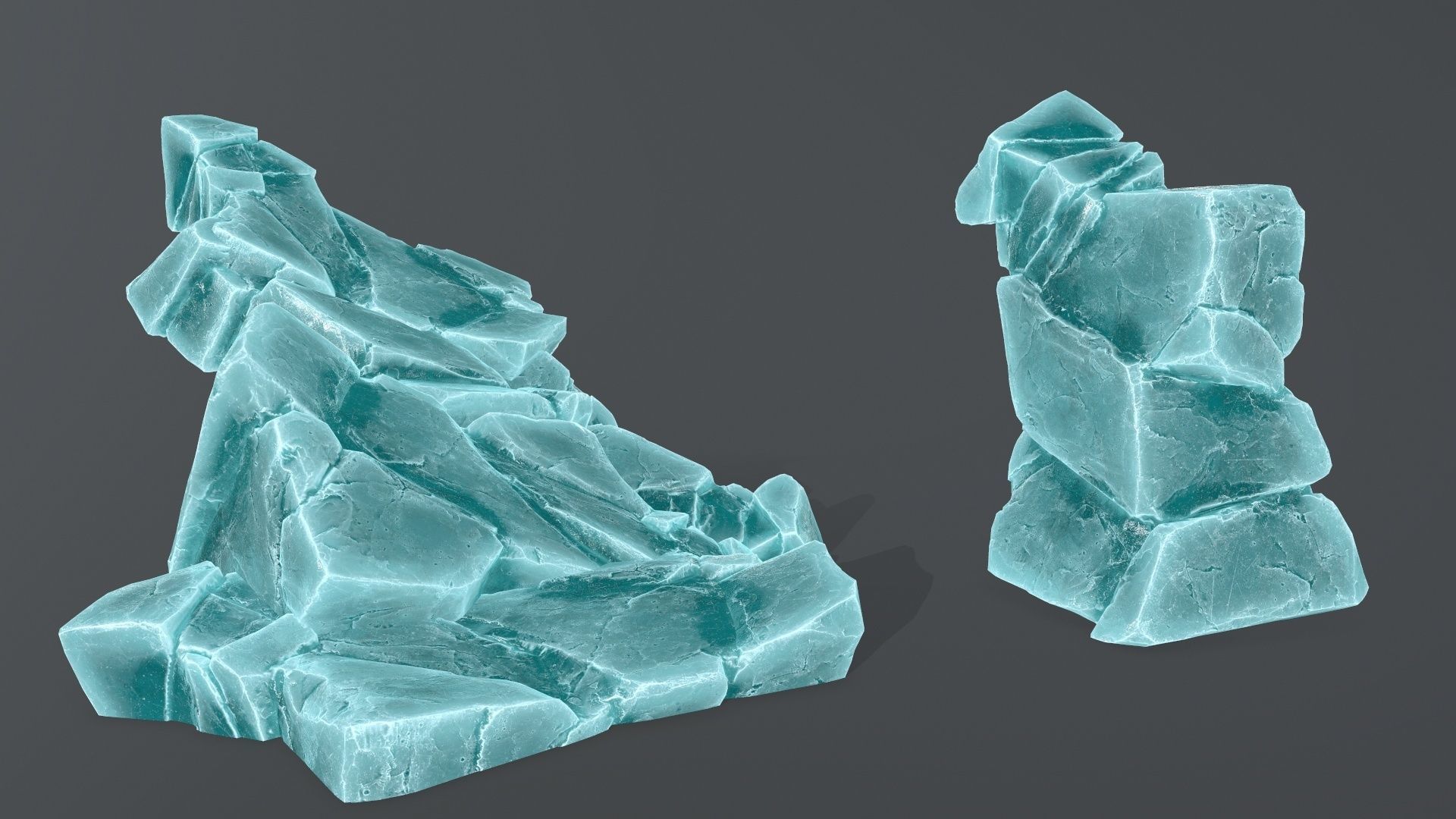 ice rocks Low-poly 3D model_18