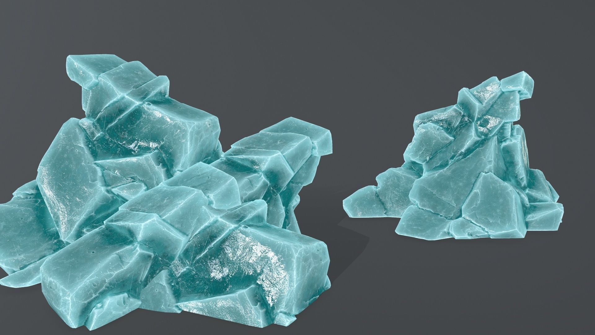 ice rocks Low-poly 3D model_19