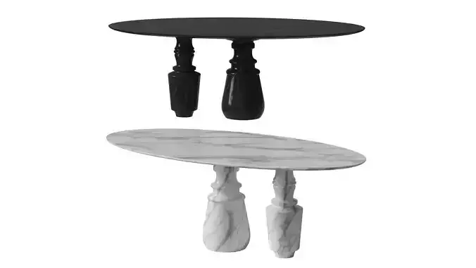 Boca Do Lobo - PIETRA OVAL NERO MARQUINA - dining table