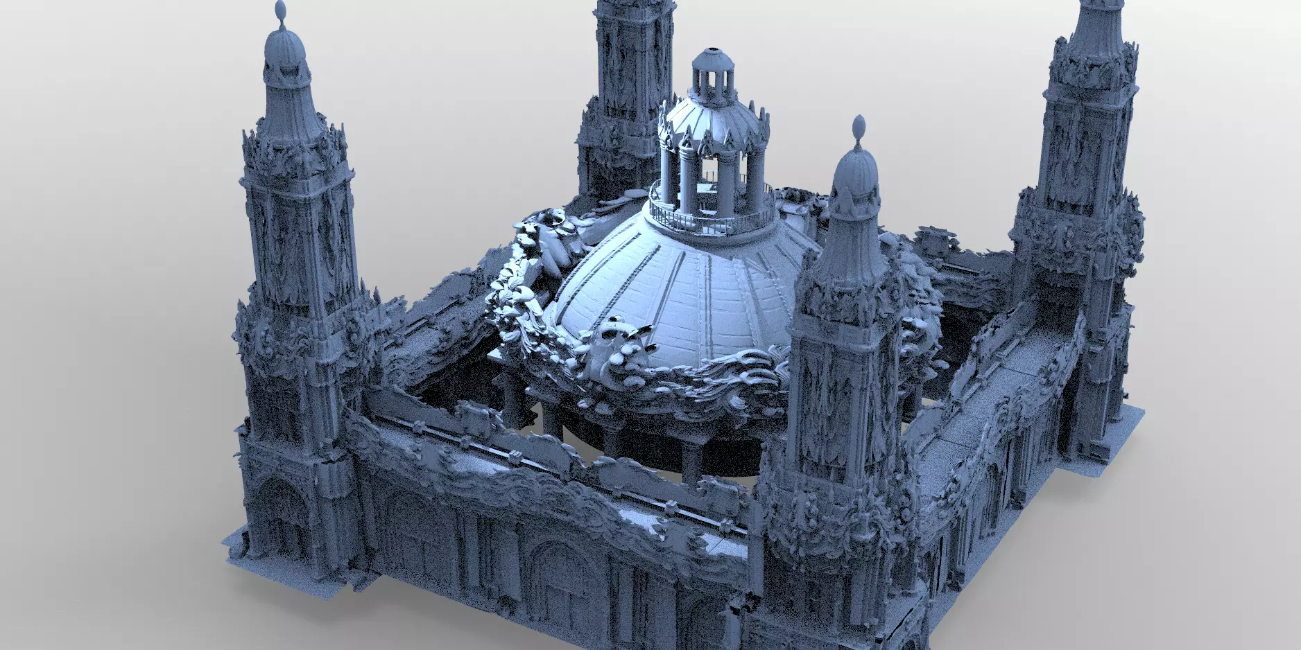 Palace of Versailles Fantasy Tower Collection 1  3D model_0