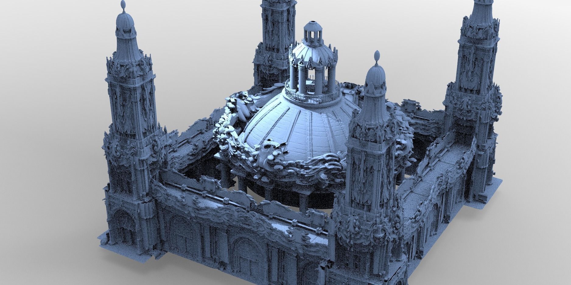 Palace of Versailles Fantasy Tower Collection 1  3D model_1