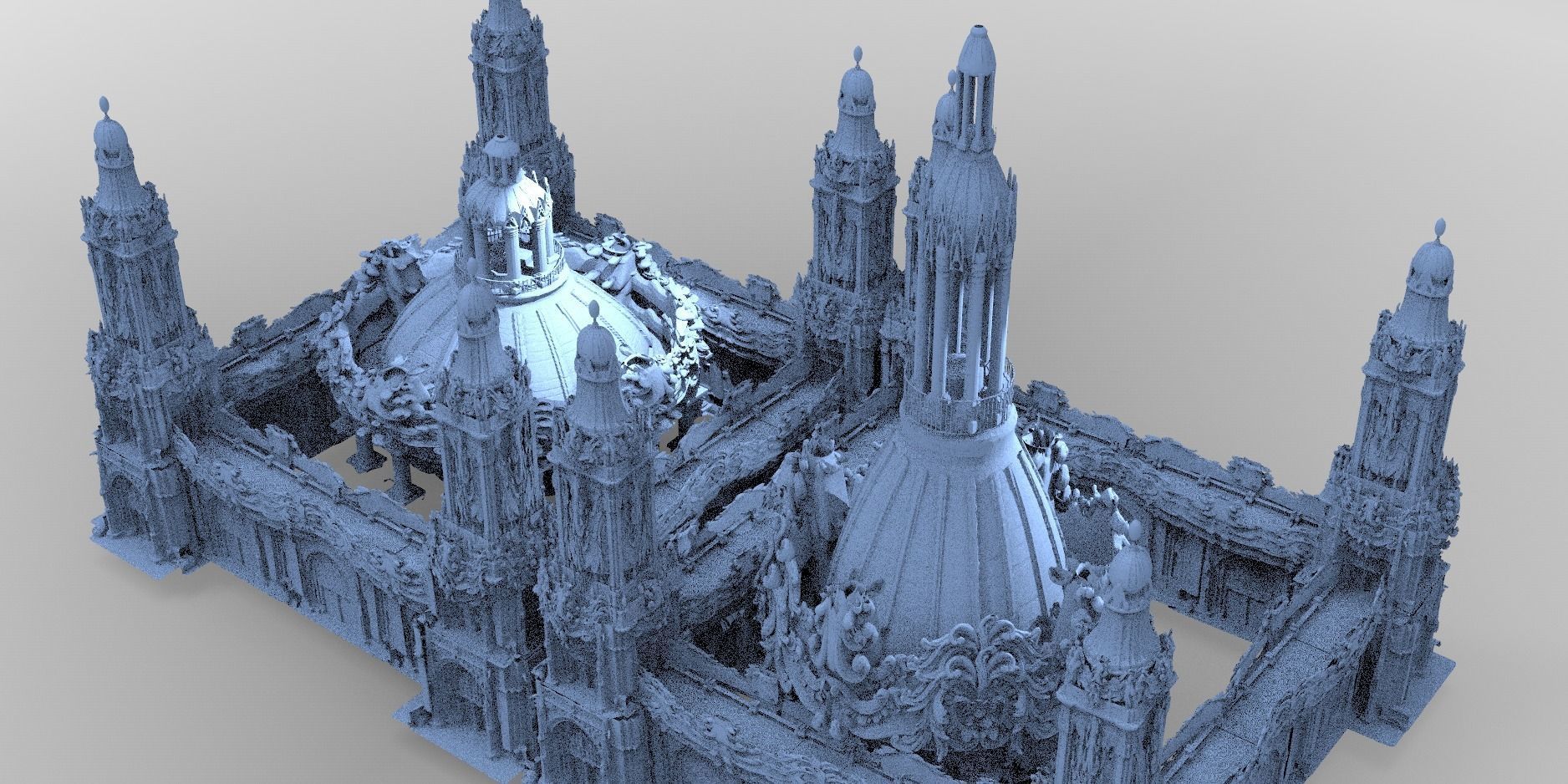 Palace of Versailles Fantasy Tower Collection 2 3D model_1