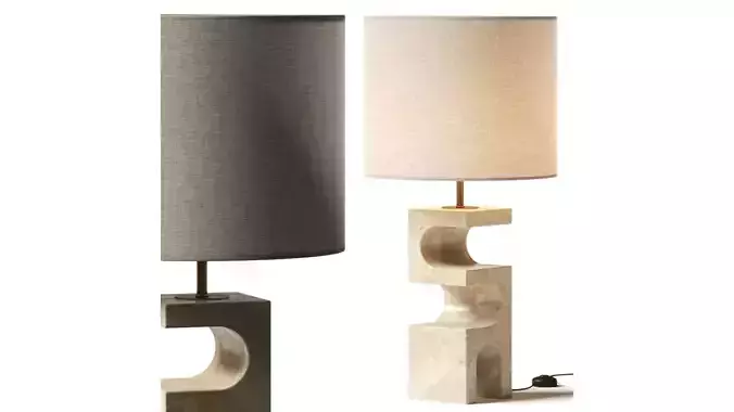 Crate and Barrel Boveda Stone Table Lamp