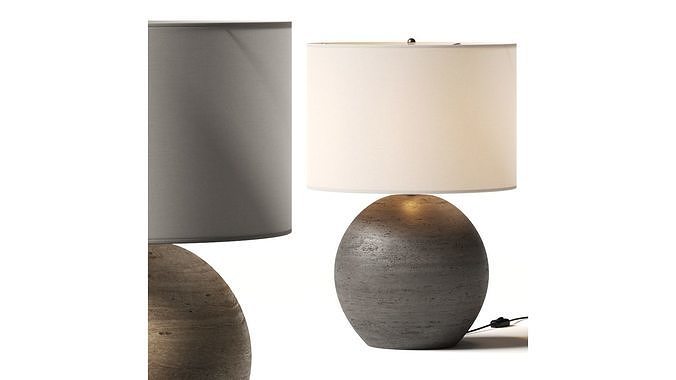 Crate and Barrel Esphera Grey Table Lamp 3D model