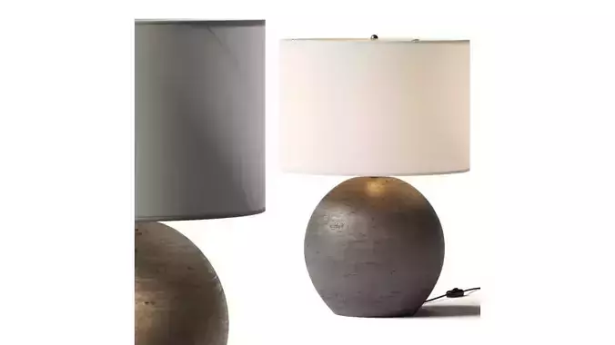 Crate and Barrel Esphera Grey Table Lamp