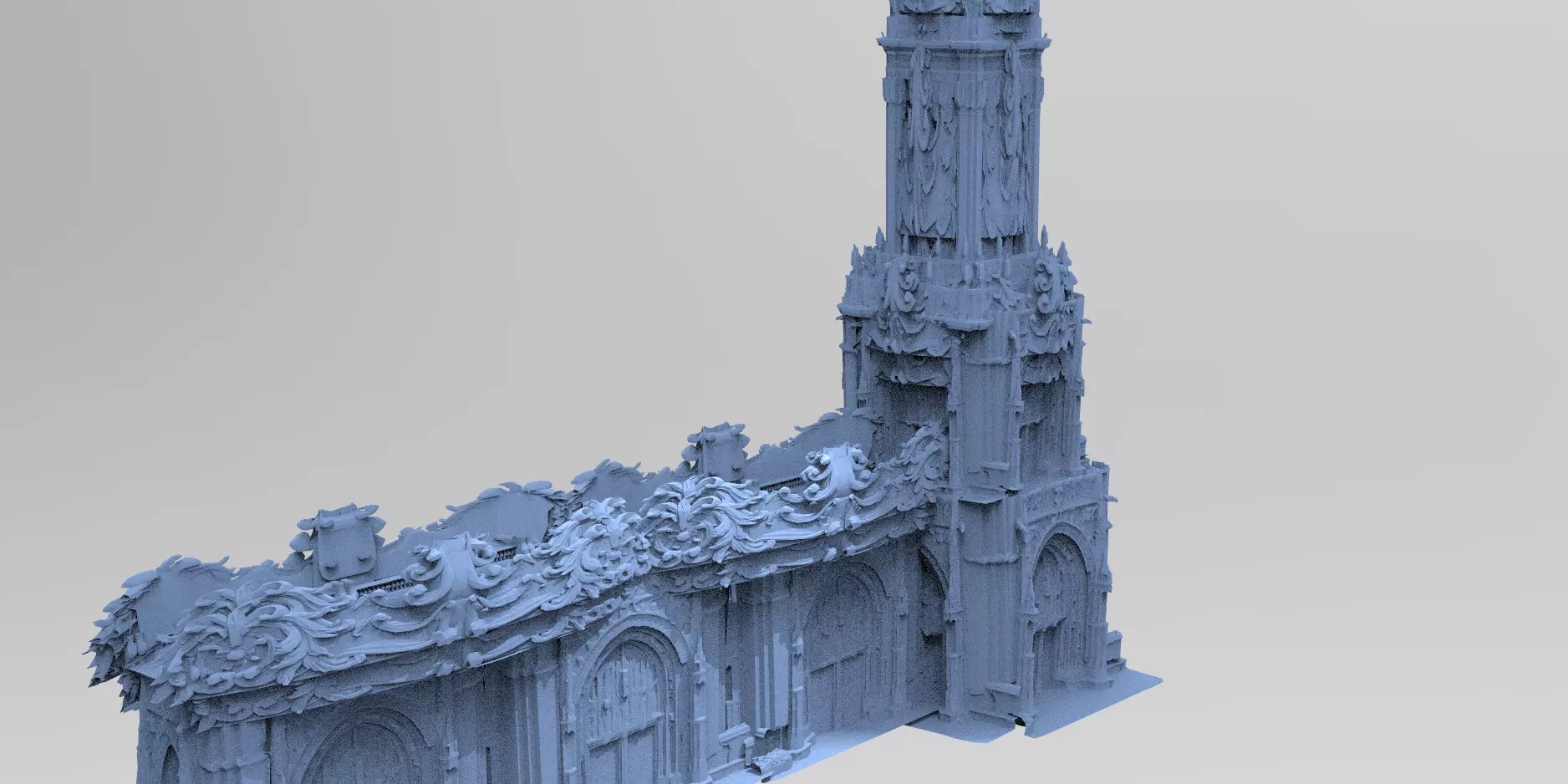Palace of Versailles Fantasy Tower Bridge 1 3D model