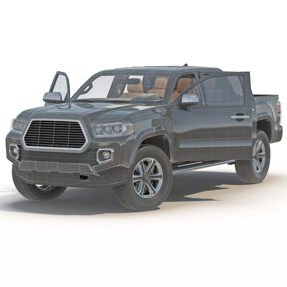 Generic Pickup Rigged 3D model