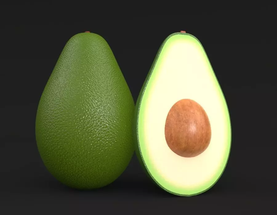Avocado Fruit Free low-poly 3D model_0