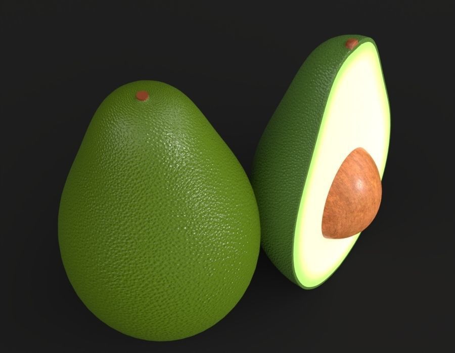 Avocado Fruit Free low-poly 3D model_2