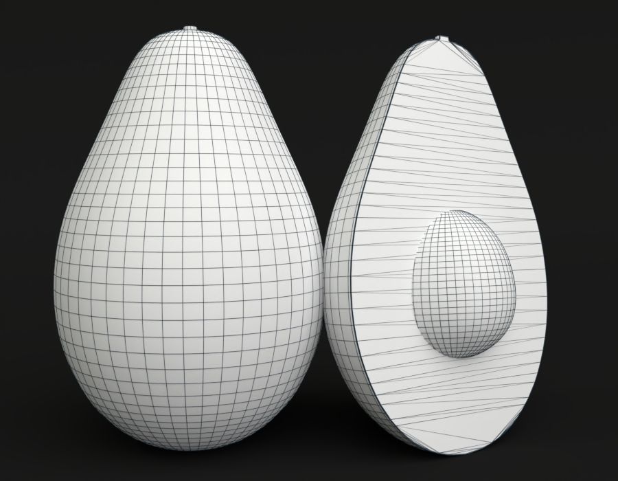 Avocado Fruit Free low-poly 3D model_1
