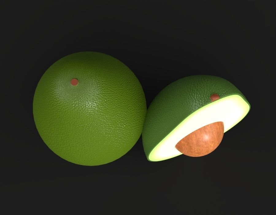 Avocado Fruit Free low-poly 3D model_3