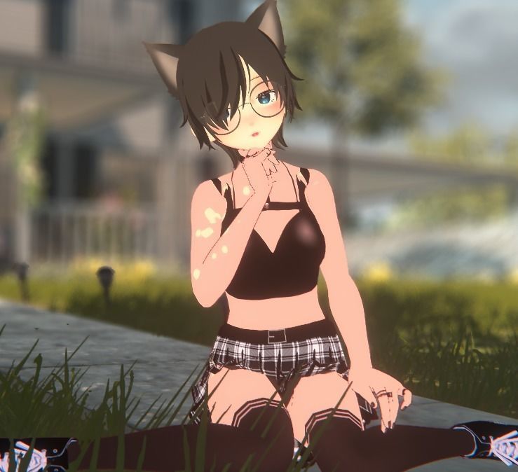 Aiko Vtuber Custom Model Low-poly 3D model_1