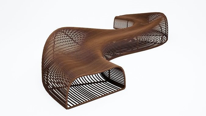 Parametric bench 03 3D model