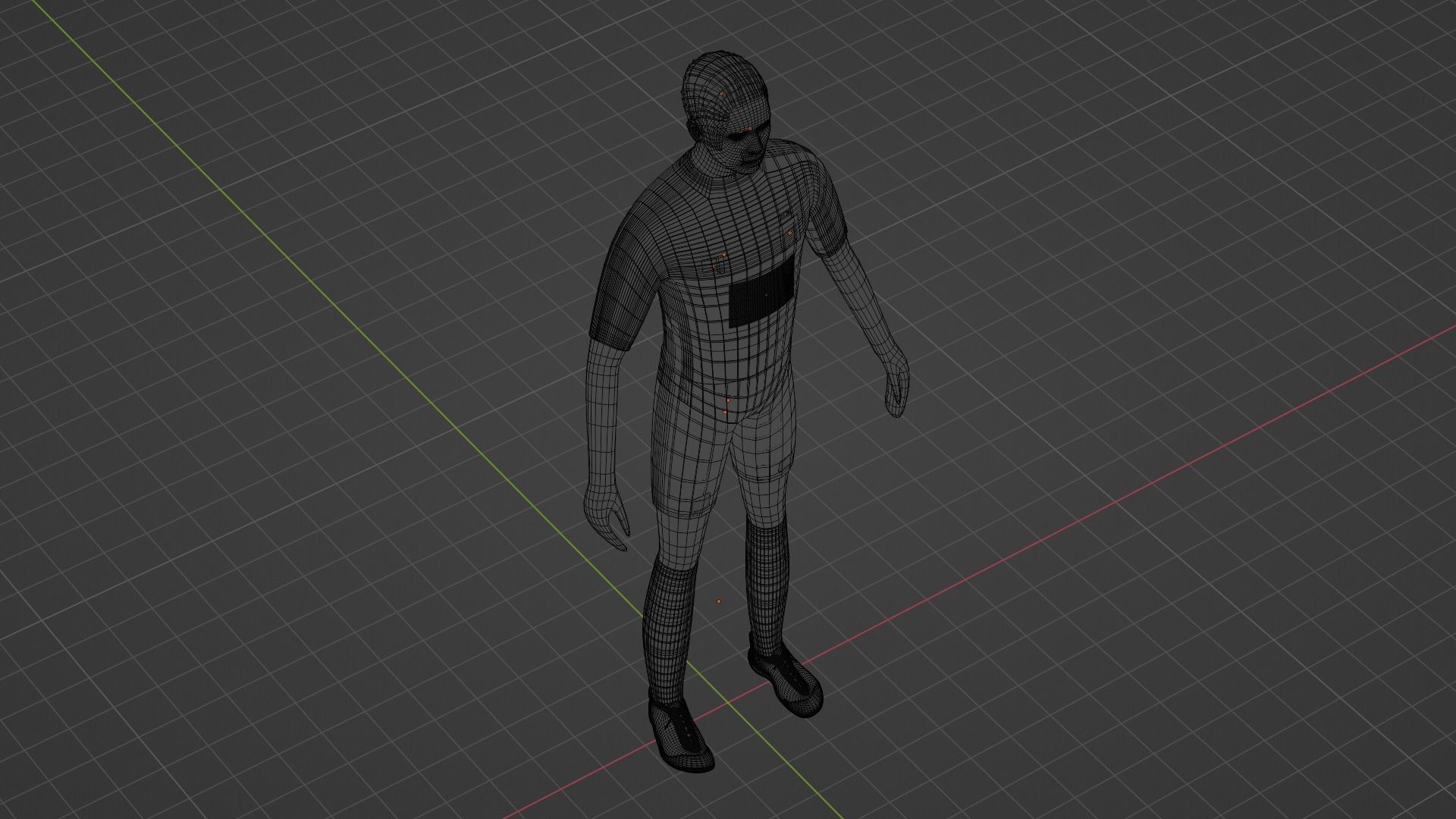 Soccer Player - Borussia Dortmund Low-poly 3D model_9