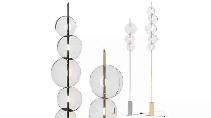 Silvio Mondino Chemistry Grandine Floor Lamp 3D model