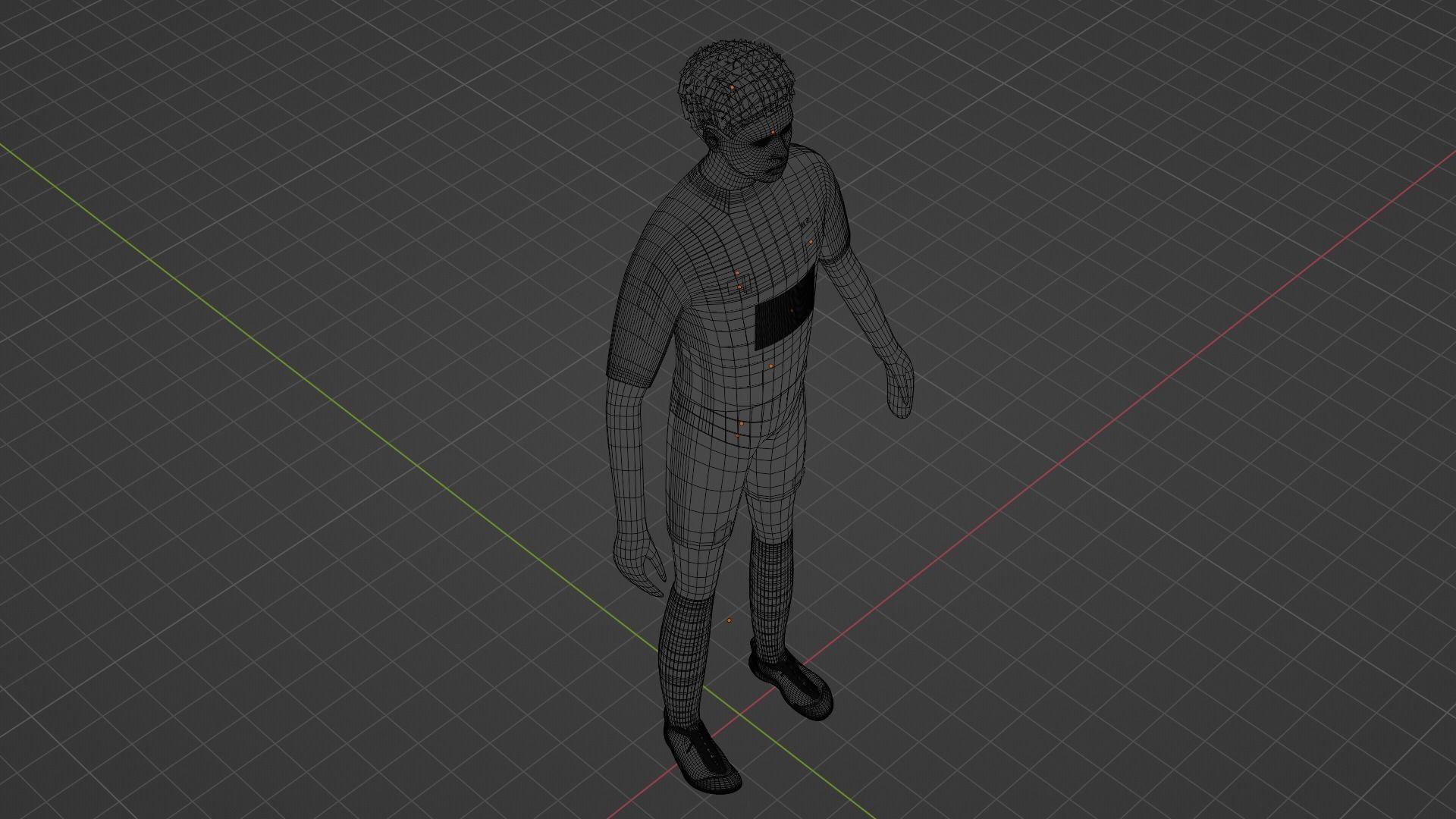 Soccer Player - Borussia Dortmund Low-poly 3D model_9