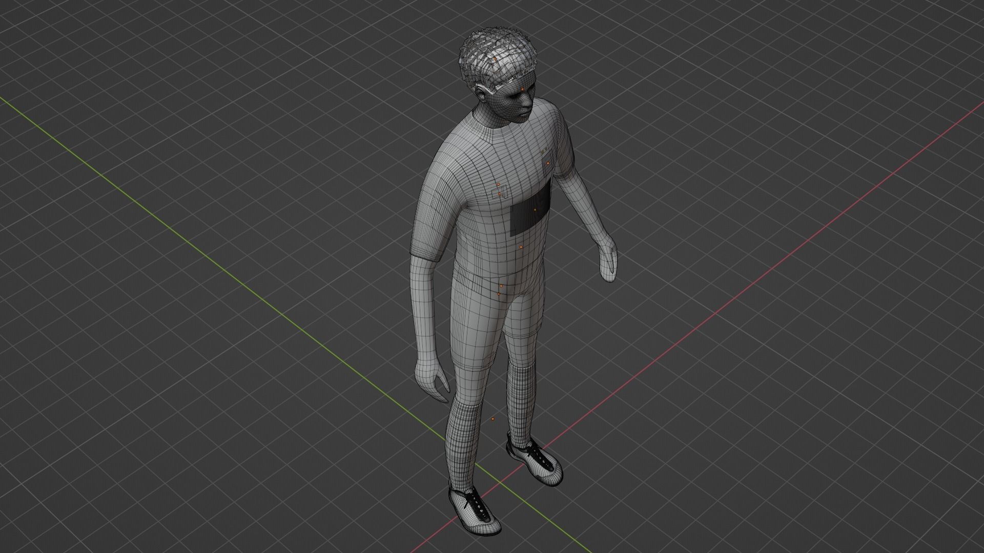 Soccer Player - Borussia Dortmund Low-poly 3D model_8