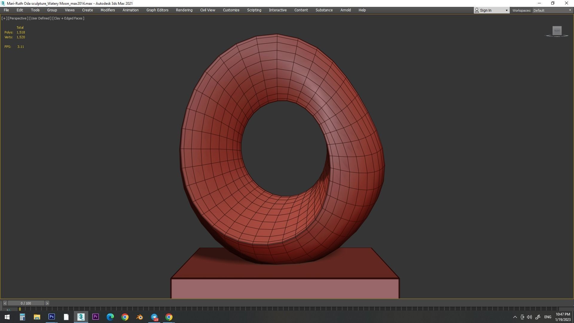 Abstract sculpture by Mari-Ruth Oda 3D model_3
