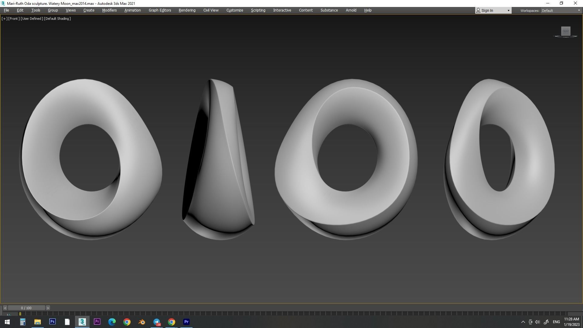 Abstract sculpture by Mari-Ruth Oda 3D model_4