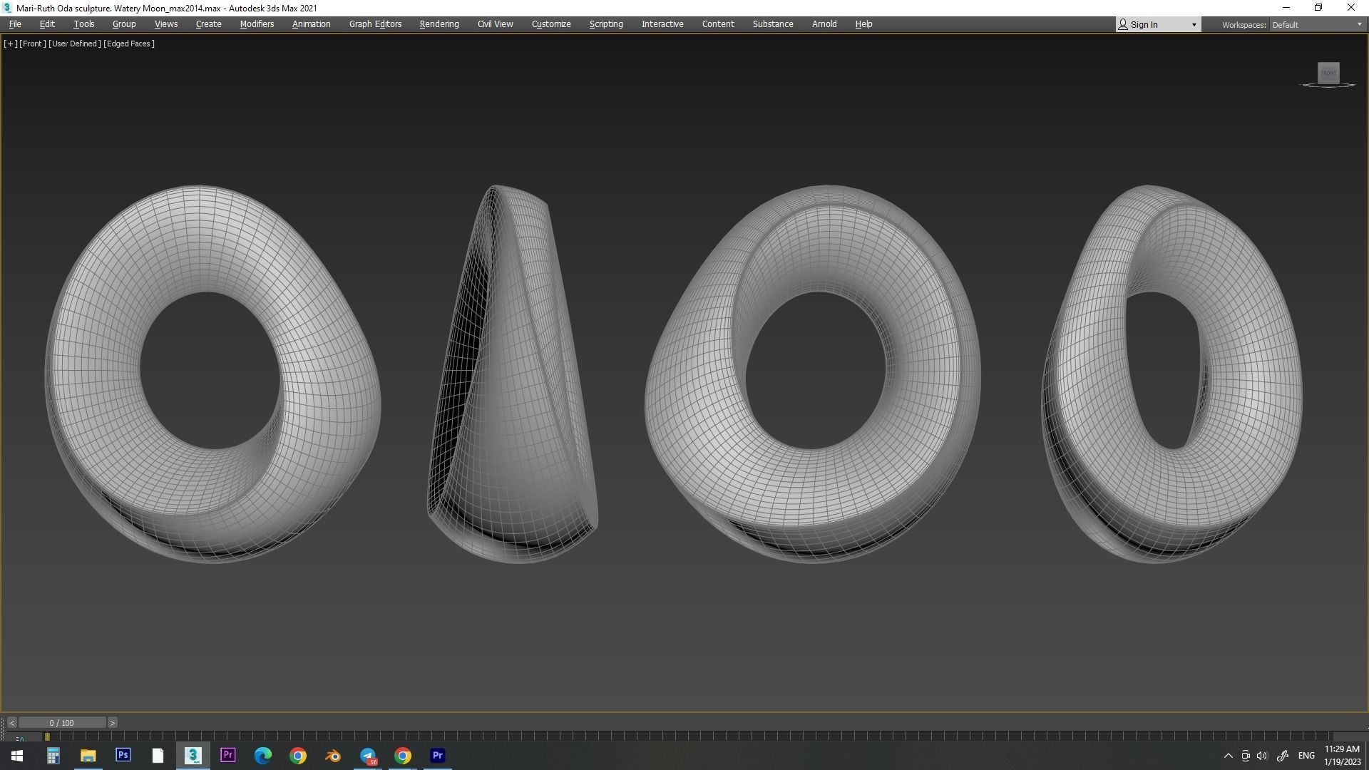 Abstract sculpture by Mari-Ruth Oda 3D model_5