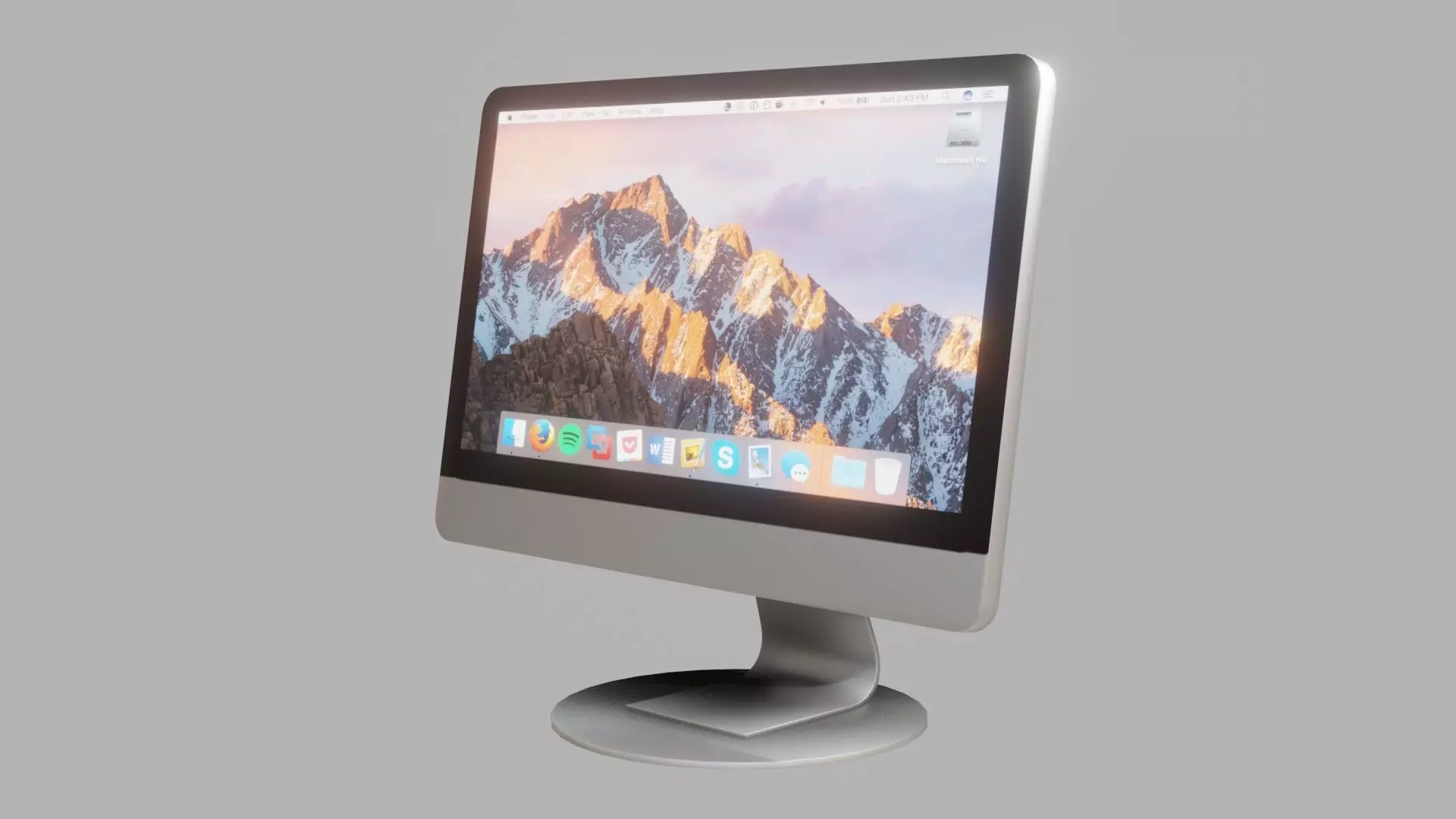 Computer Monitor - Low Poly - Game Ready - PBR Low-poly 3D model