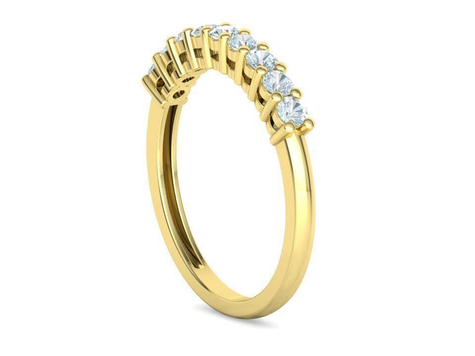 9 Stone Eternity Ring Diamond Band 3dmodel 3D print model_11
