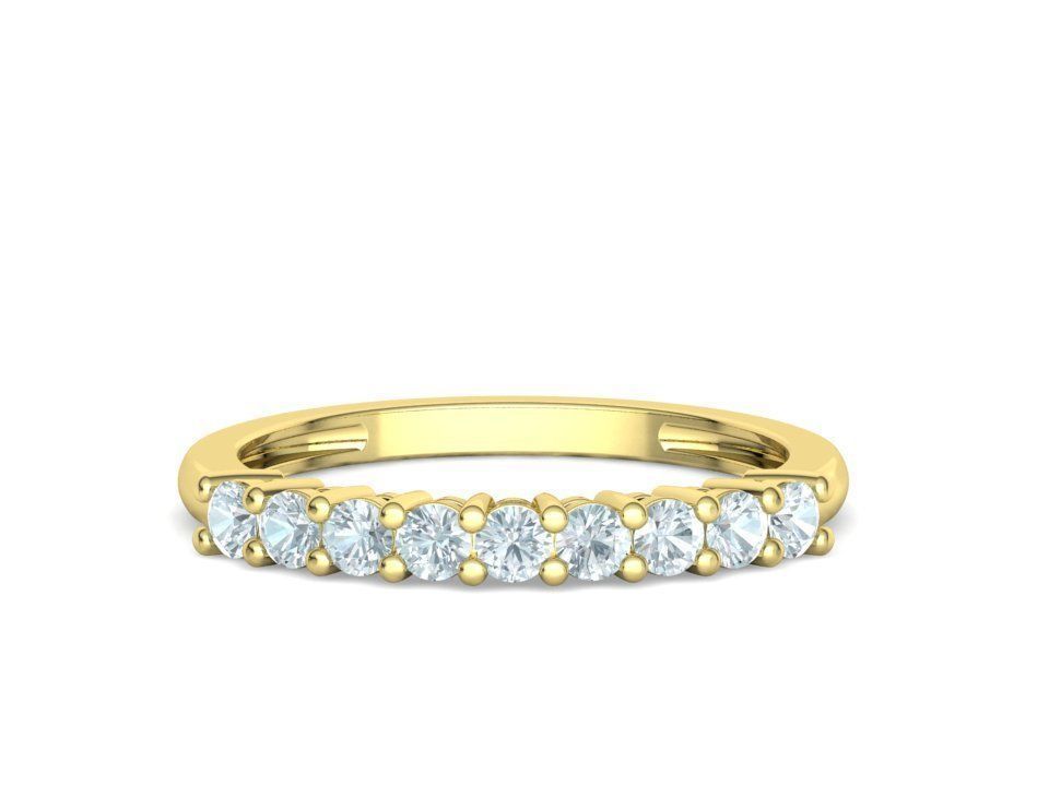 9 Stone Eternity Ring Diamond Band 3dmodel 3D print model_5