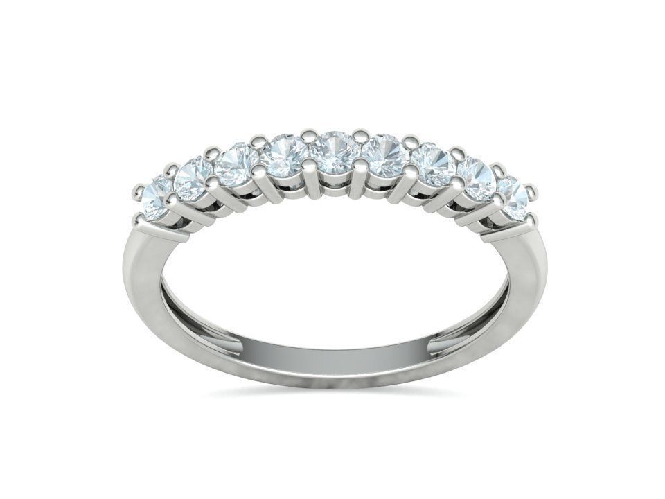 9 Stone Eternity Ring Diamond Band 3dmodel 3D print model_9