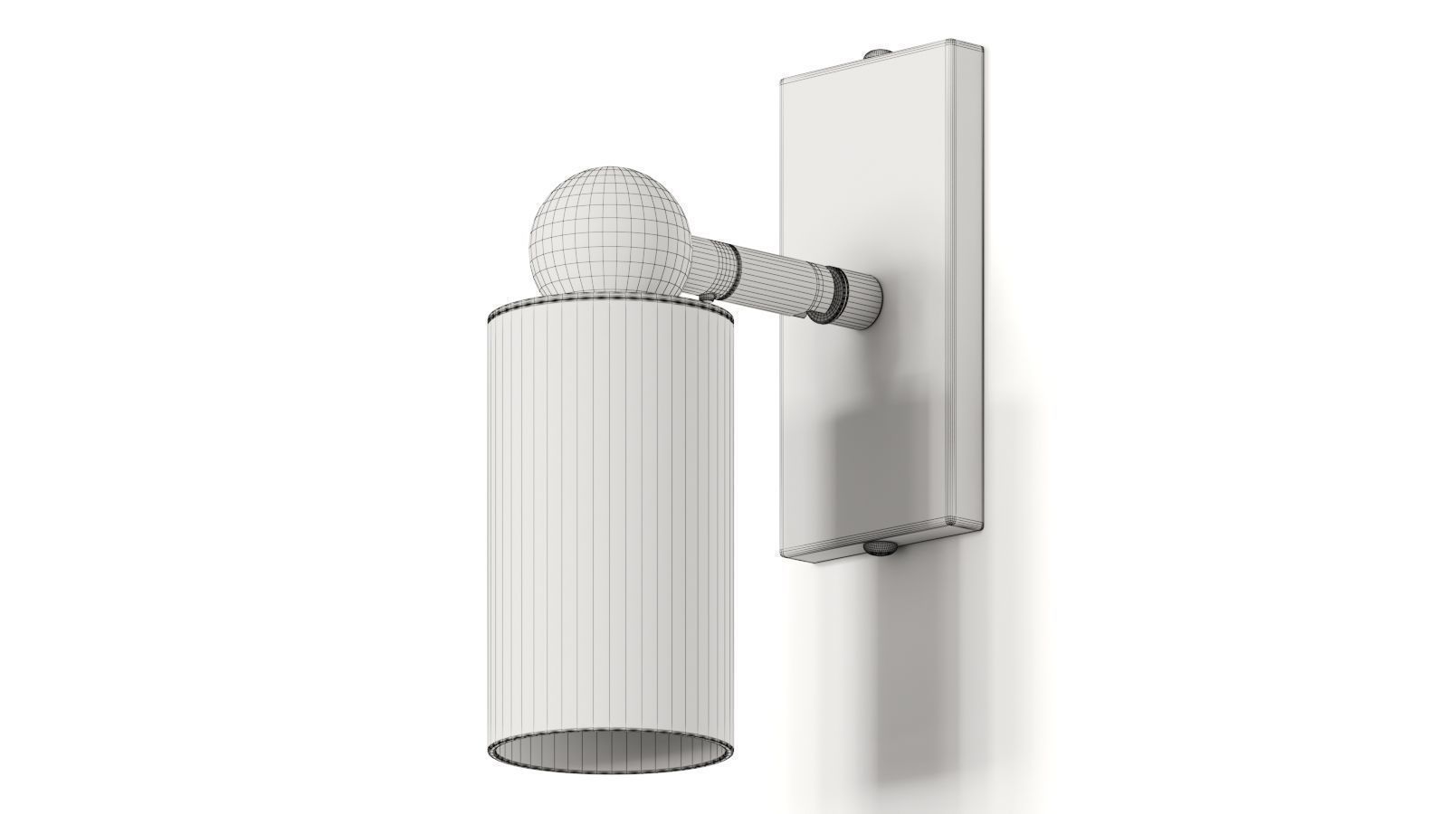 Asaf Weinbroom Brass Hotel Wall Lamp 3D model_2