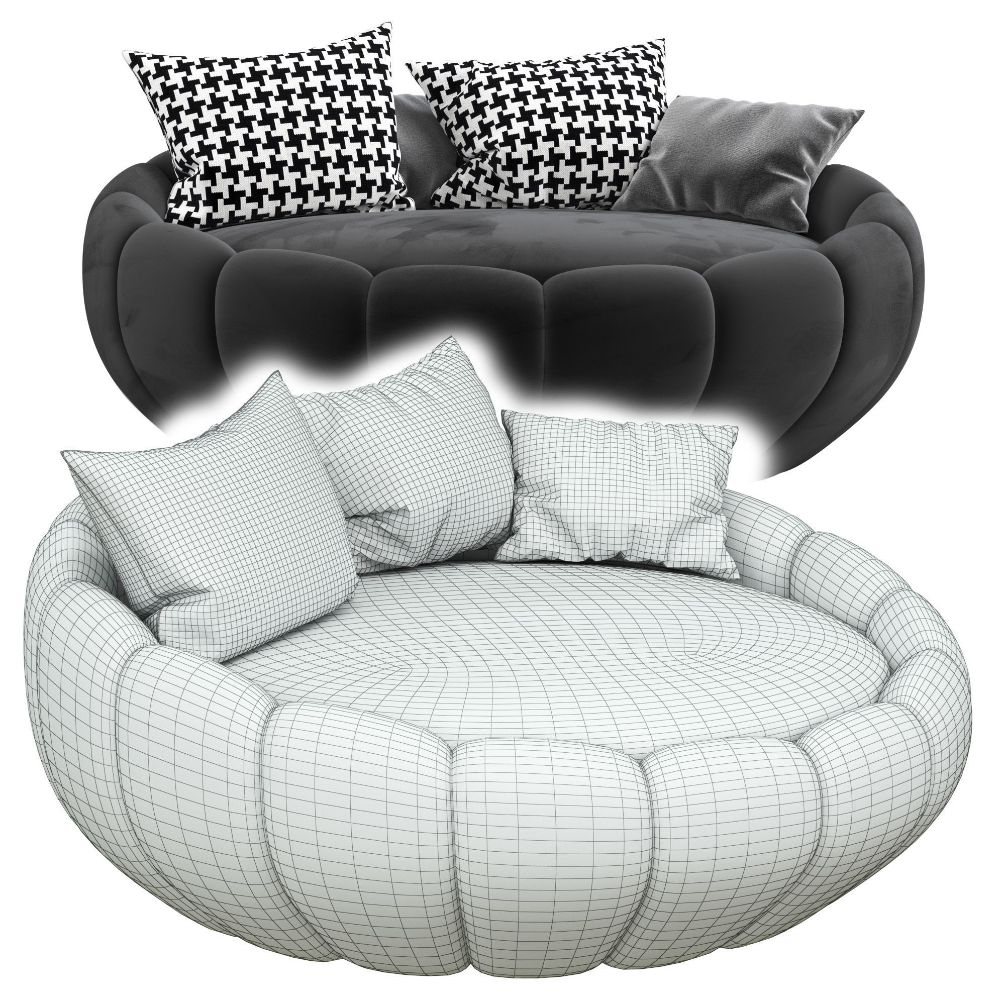 round bed berta 3D model_1