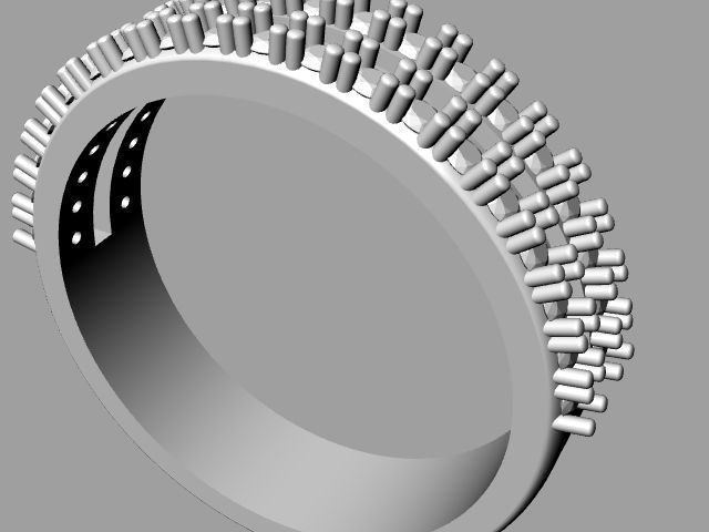 2 row diamond ring stl verified 3D print model_13