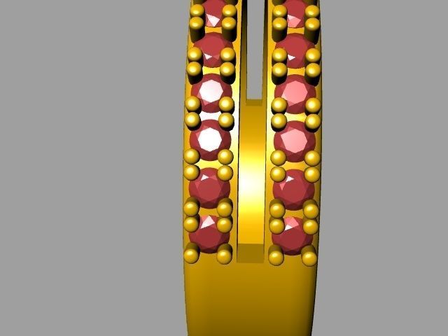 2 row diamond ring stl verified 3D print model_16