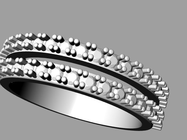 2 row diamond ring stl verified 3D print model_15