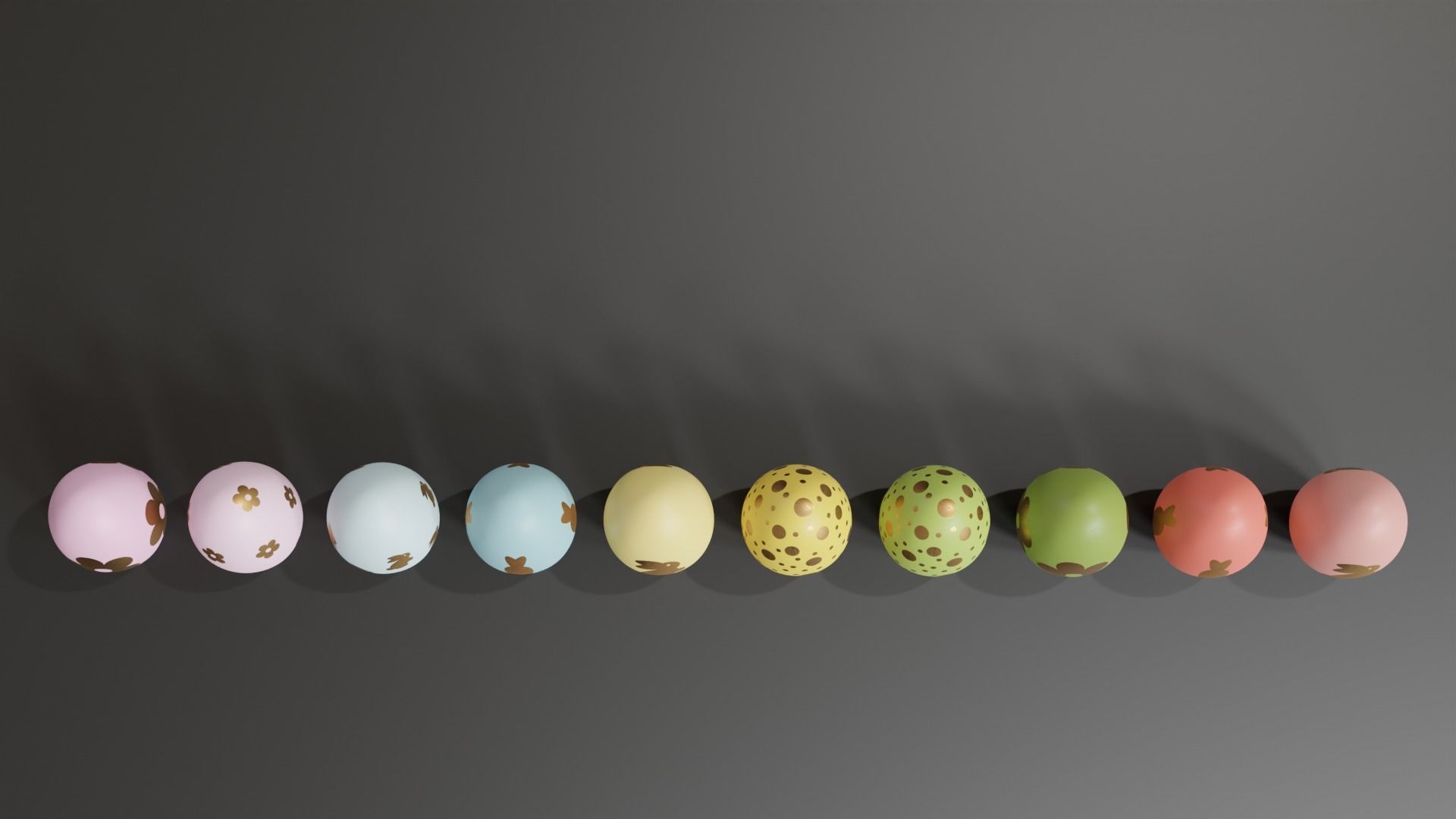 Easter Egg with Gold Print 3D model_1