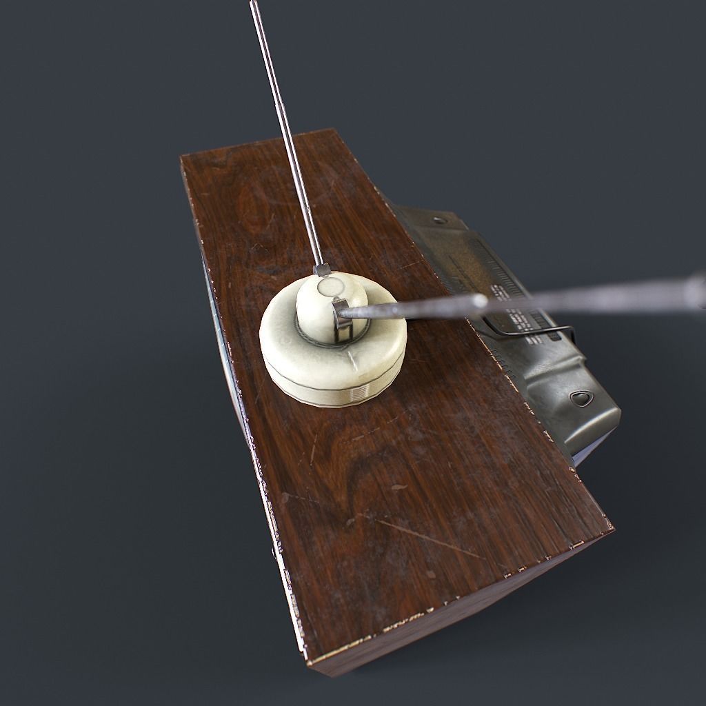 Old Retro TV Low-poly 3D model_20