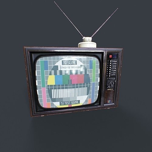 Old Retro TV Low-poly 3D model