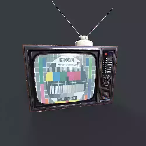 Old Retro TV Low-poly 3D model