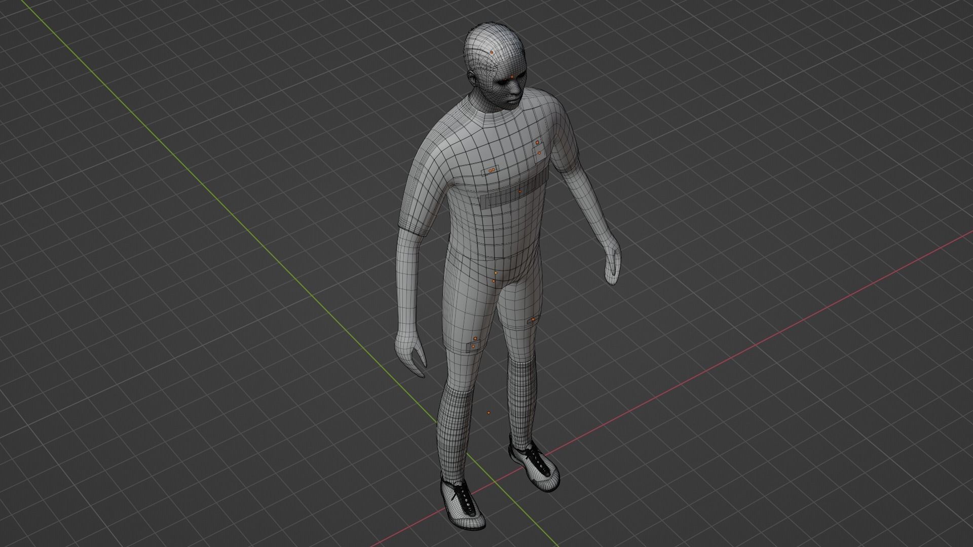 Soccer Player - Inter Low-poly 3D model_7