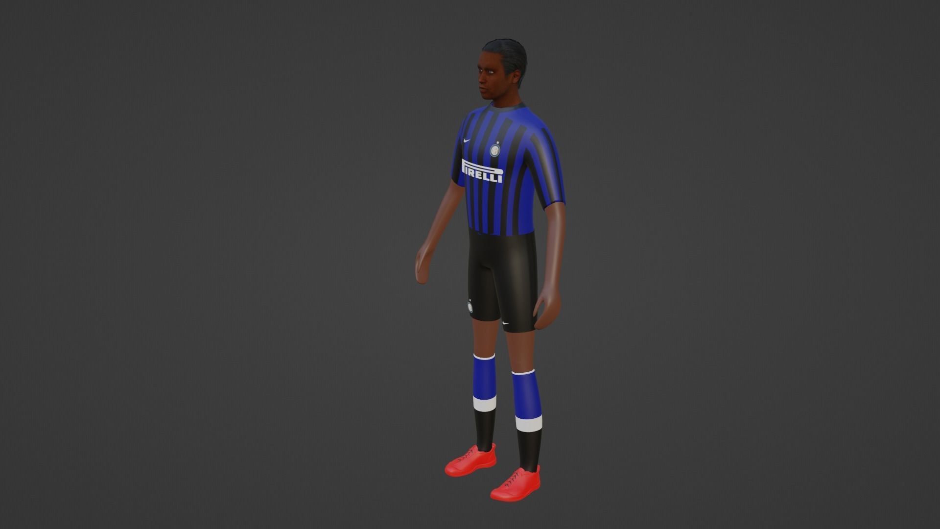Soccer Player - Inter Low-poly 3D model_3