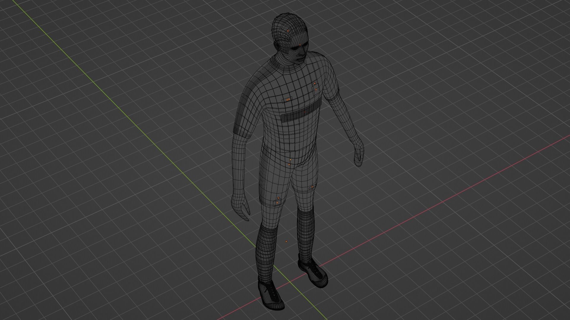 Soccer Player - Inter Low-poly 3D model_9