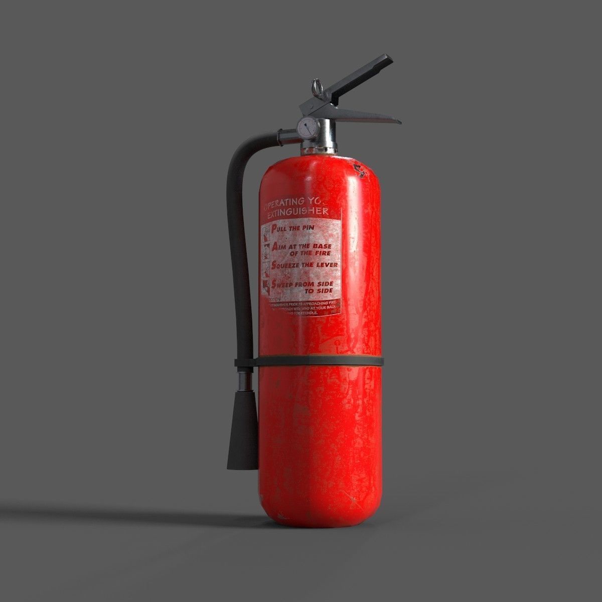 Low-poly fire extinguisher Low-poly 3D model_1